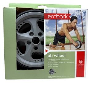 Embark Dual Ab Wheel Roller Abdominal Exercise Fitness Core Workout Equipment
